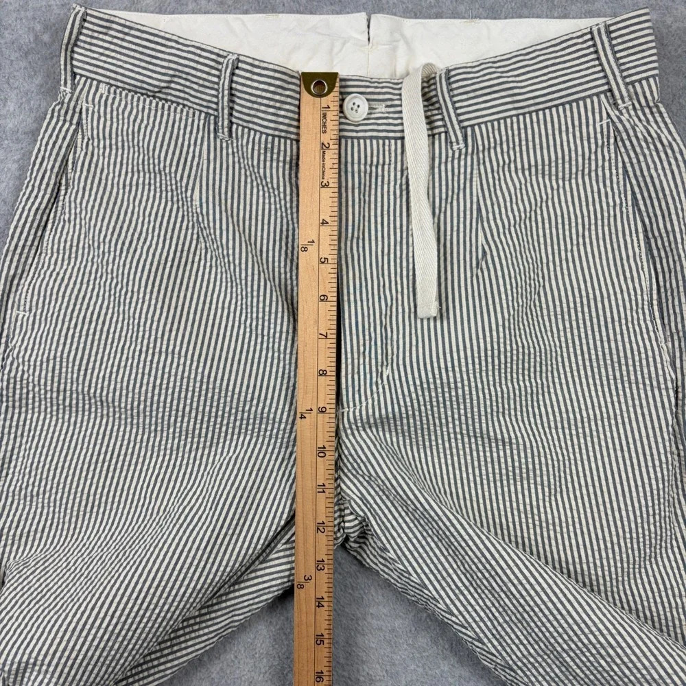 Engineered Garments Seersucker Pants Mens Small 32x28 Striped Cuffed USA MADE